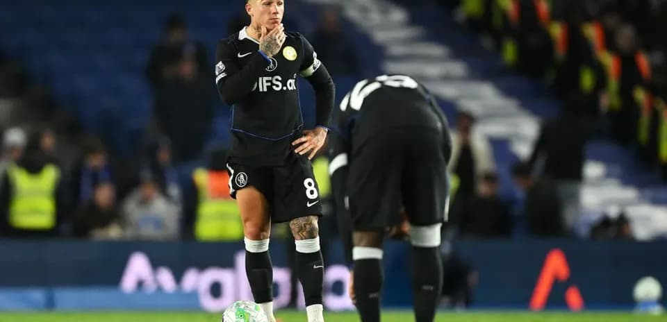 Jugador de Chelsea durante el partido contra Brighton