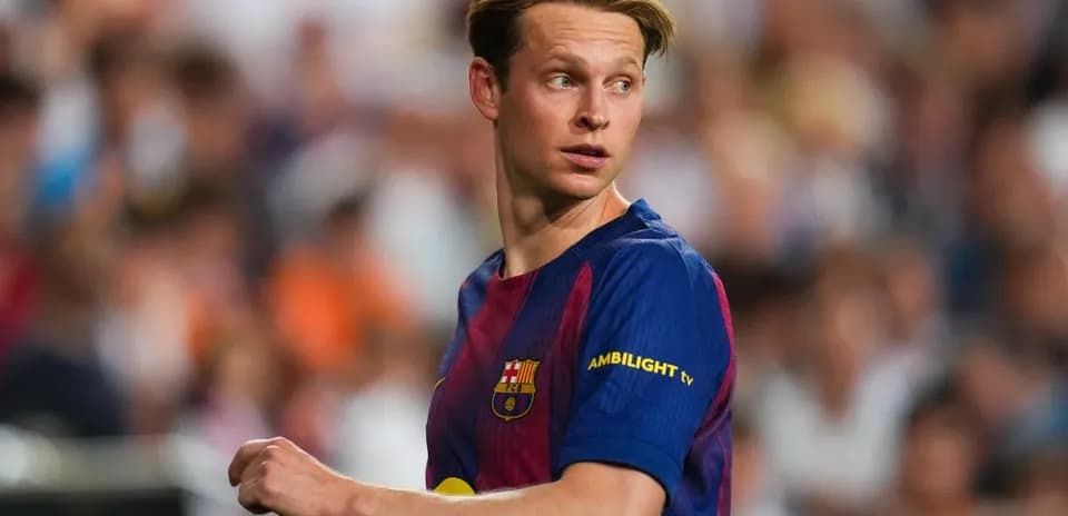 Jugador de Barcelona en acción durante el partido