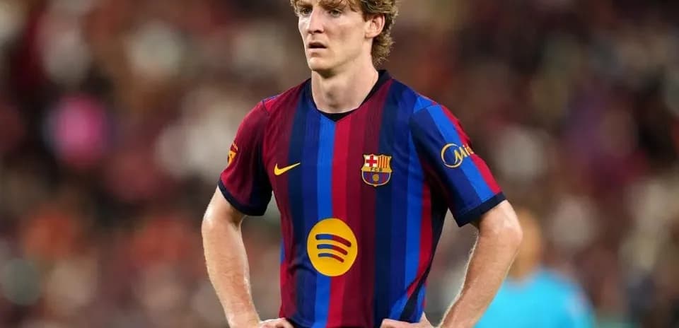 Jugador del FC Barcelona en el campo de juego