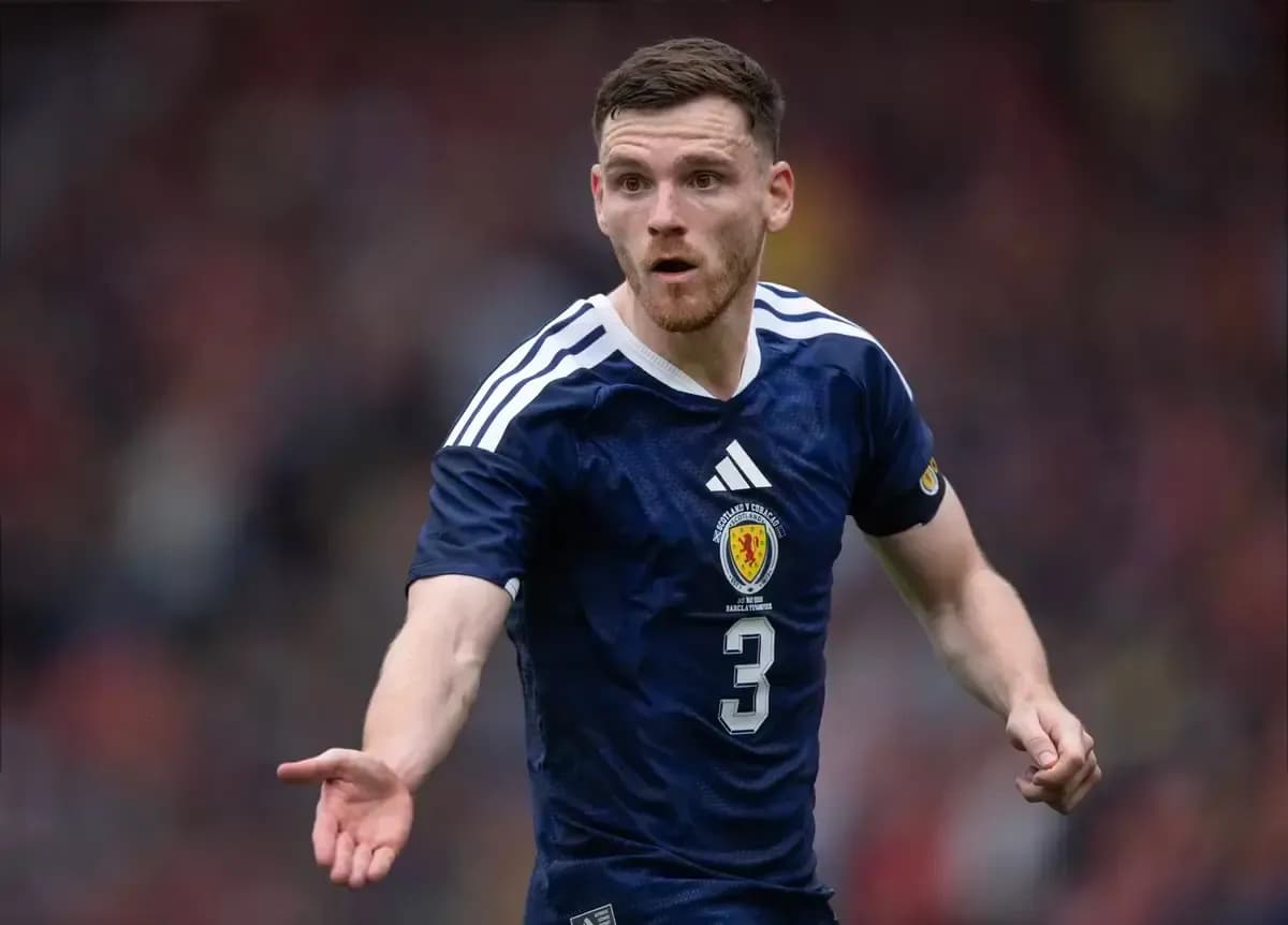 Jugador de Escocia en acción durante el partido