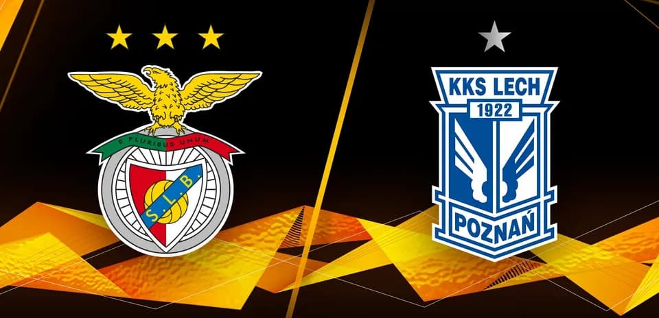 Logos de Benfica y Lech Poznan