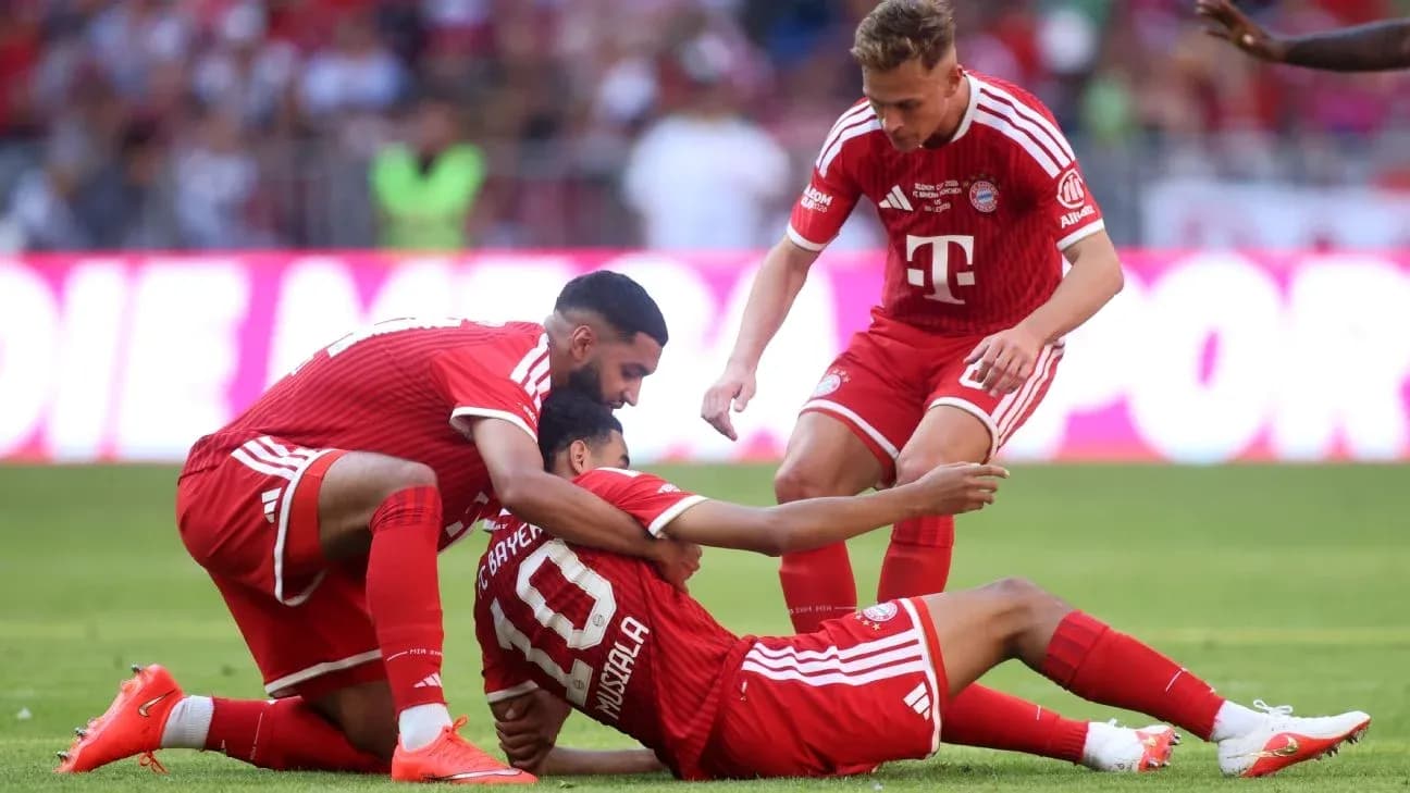 Jugadores de Bayern celebrando tras un gol