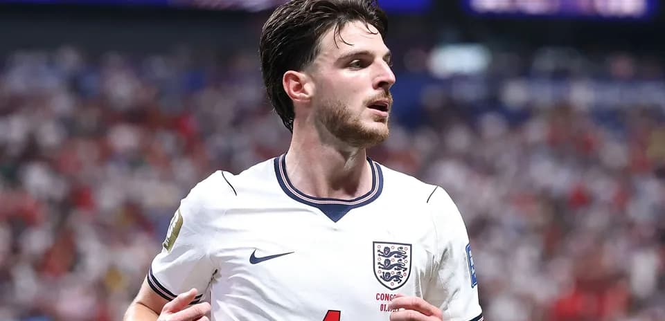 Jugador de Inglaterra en acción durante el partido