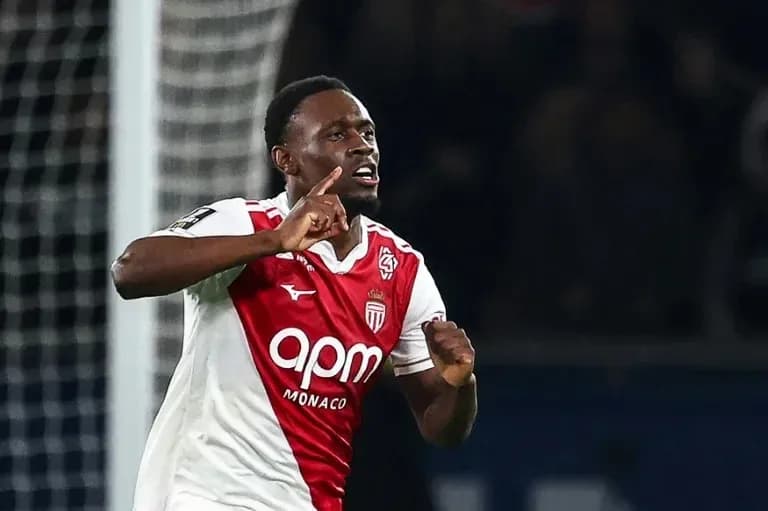 Jugador de AS Monaco celebrando un gol Jugador de AS Monaco celebrando un gol