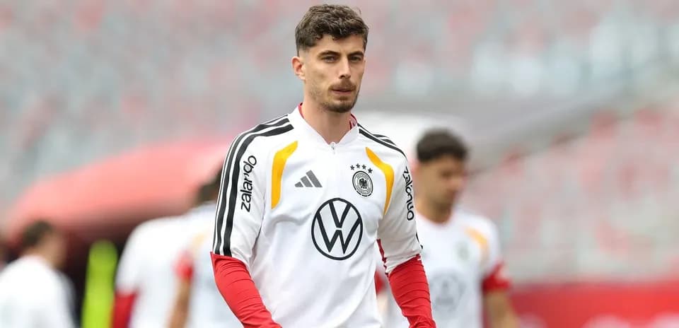 Jugador de Alemania en entrenamiento en el estadio