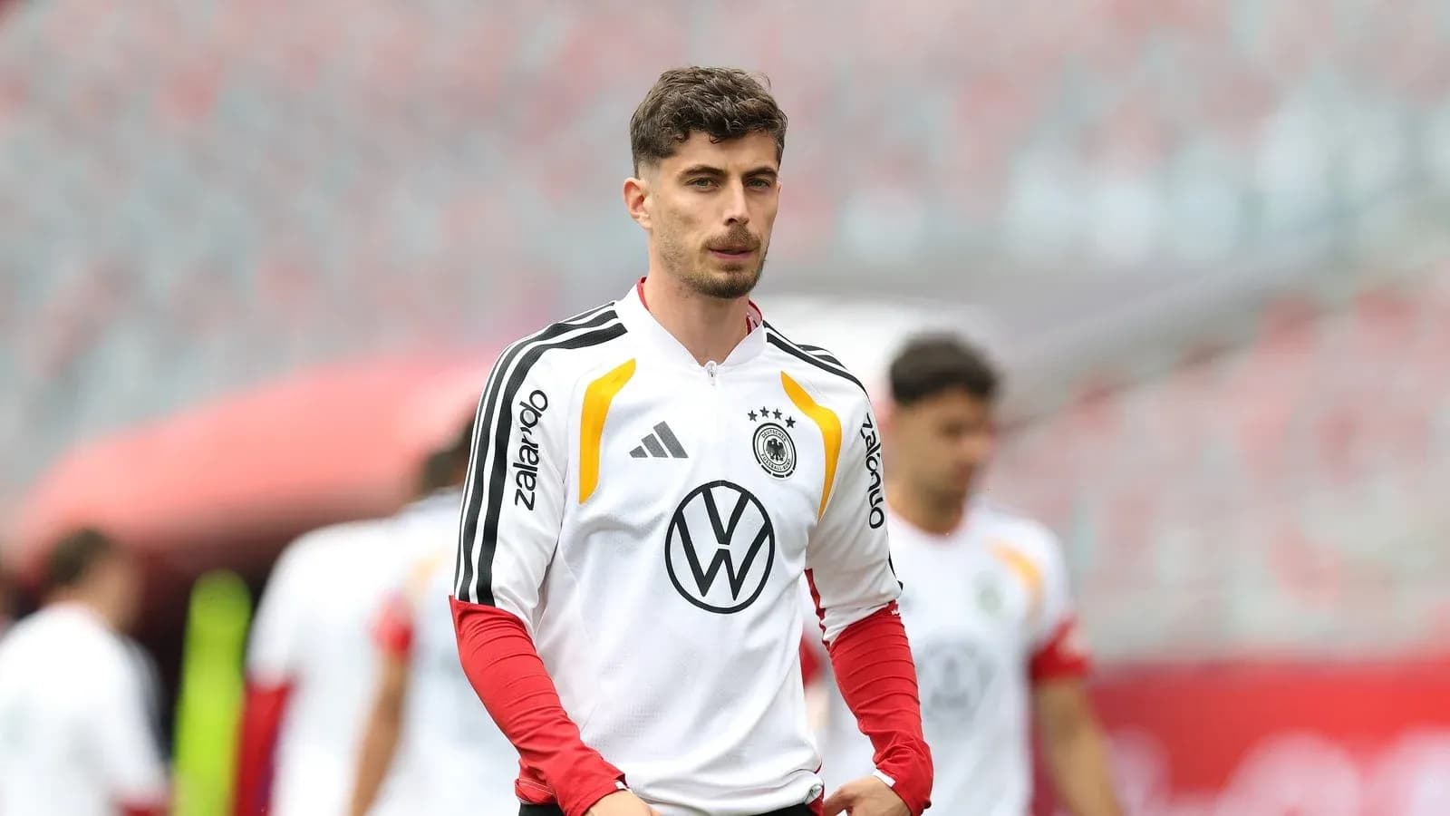 Jugador de Alemania en entrenamiento en el estadio