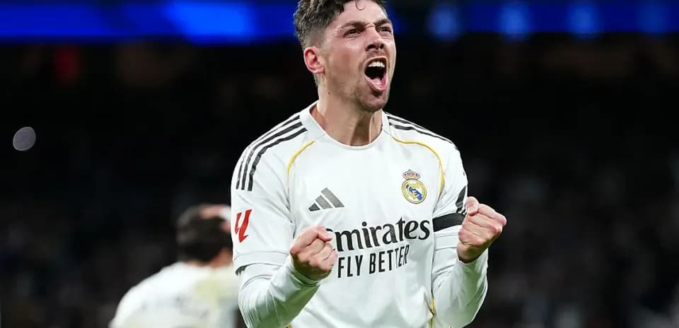 Jugador de Real Madrid celebrando un gol
