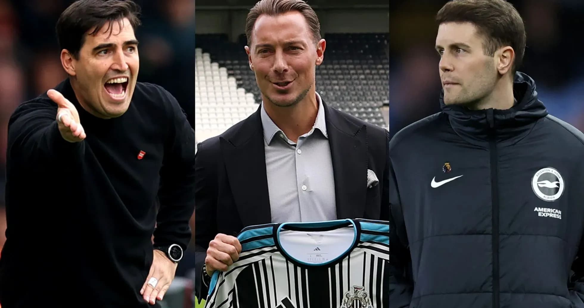 Tres entrenadores en diferentes situaciones deportivas