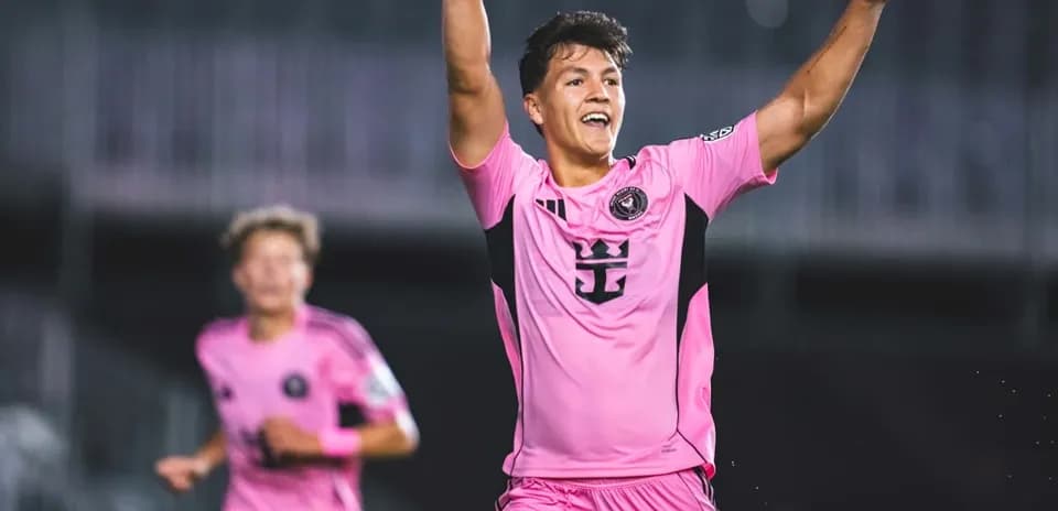 Jugador de Inter Miami II celebrando un gol