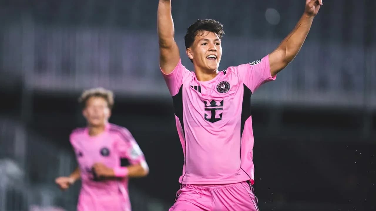 Jugador de Inter Miami II celebrando un gol