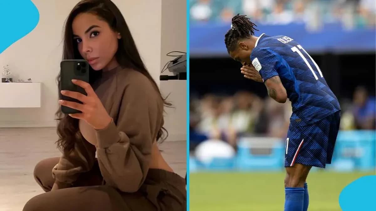 Mujer tomando un selfie y jugador en acción