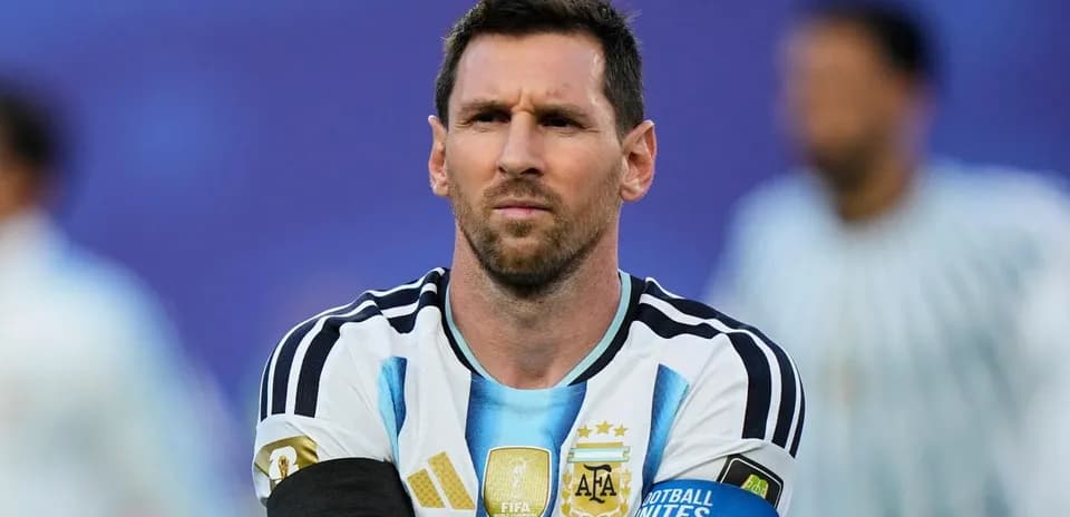 Lionel Messi en la ceremonia de presentación del equipo