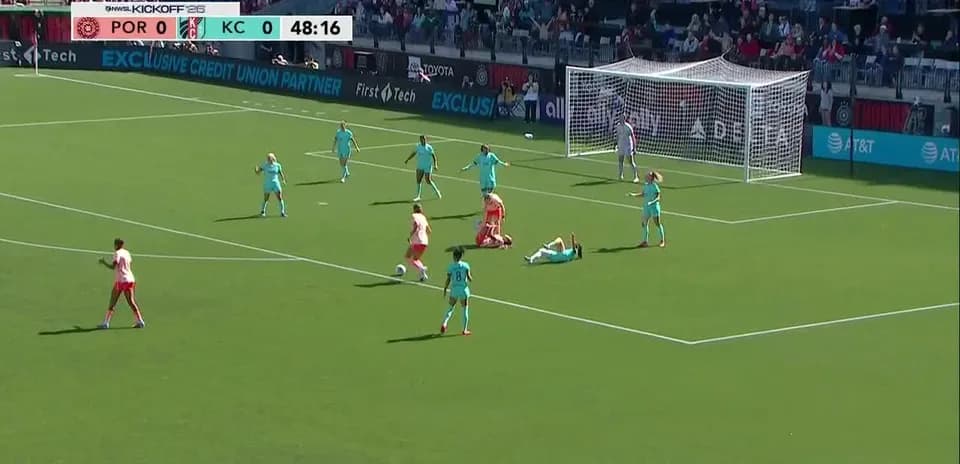 Acción del partido entre Kansas City y Portland Thorns