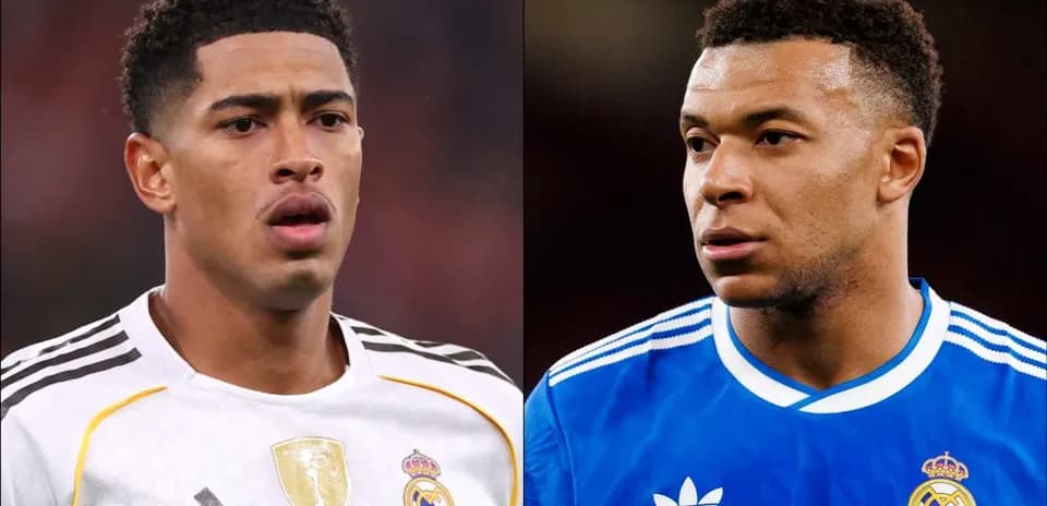 Jugadores de fútbol en camisetas de Real Madrid