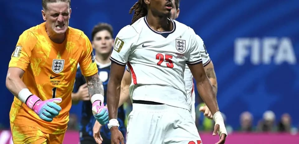 Jugadores de Inglaterra en acción durante un partido