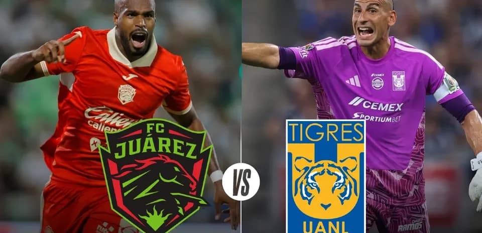 Jugadores de FC Juárez y Tigres UANL en acción
