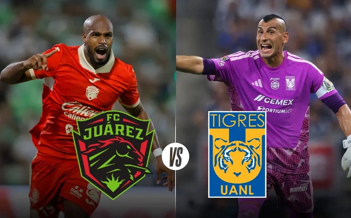 Jugadores de FC Juárez y Tigres UANL en acción