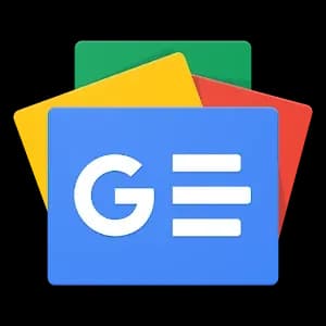 Logotipo de Google News con fondo colorido