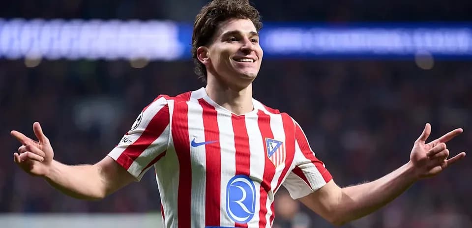 Jugador de Atlético de Madrid celebrando un gol