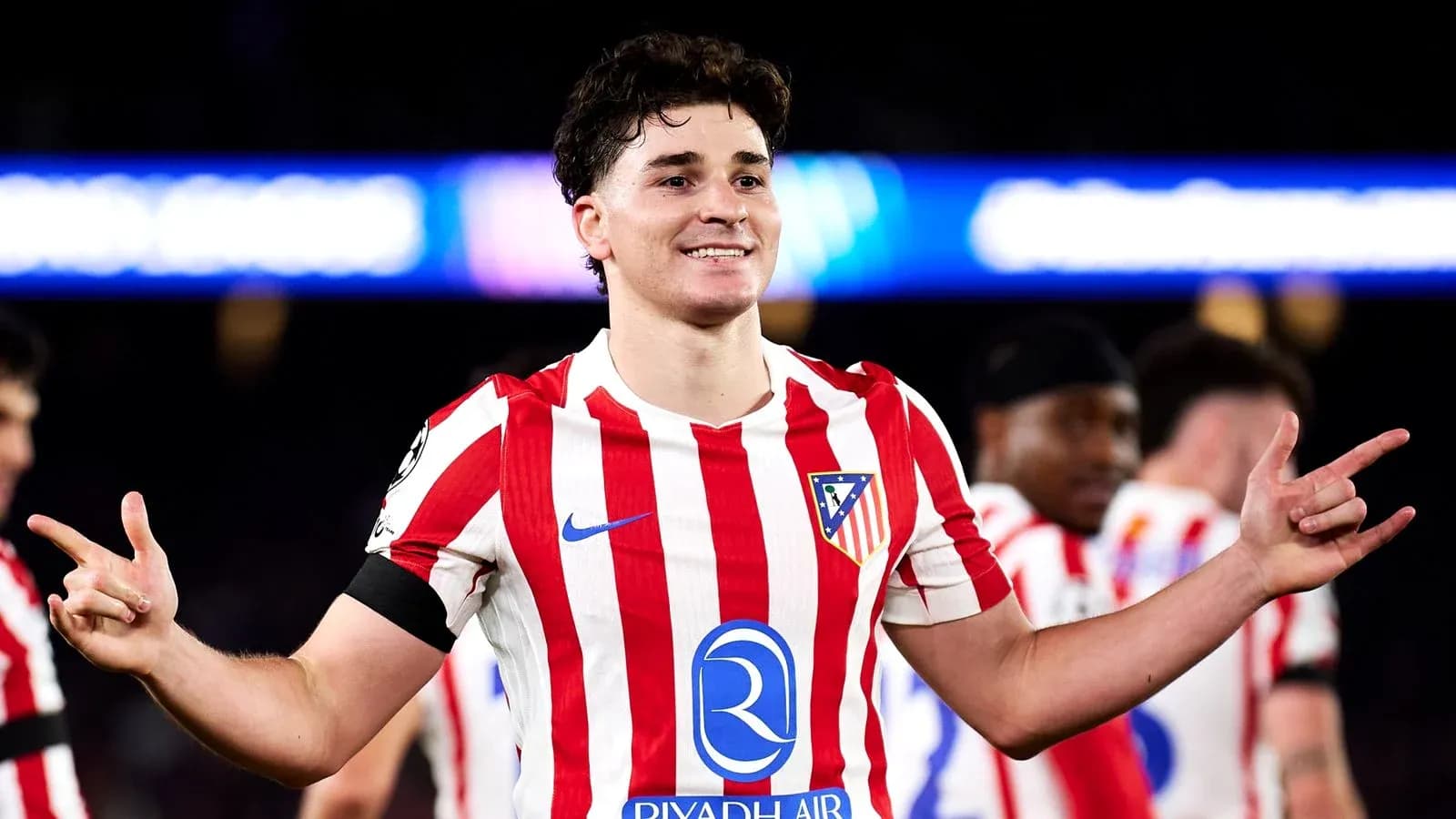 Jugador de Atlético de Madrid celebrando un gol
