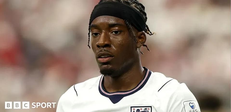 Jugador de Inglaterra en acción durante el partido