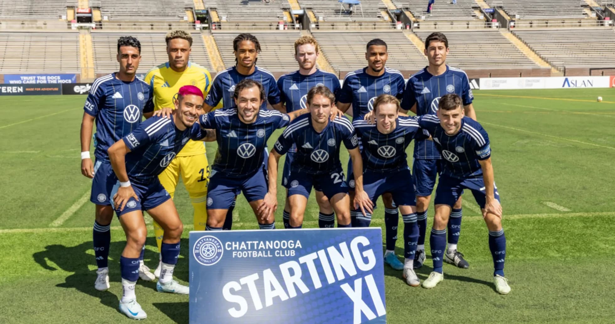 Once inicial de Chattanooga Football Club en el campo