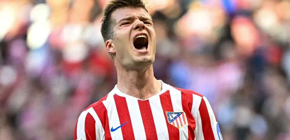 Jugador de Atlético de Madrid celebrando un gol