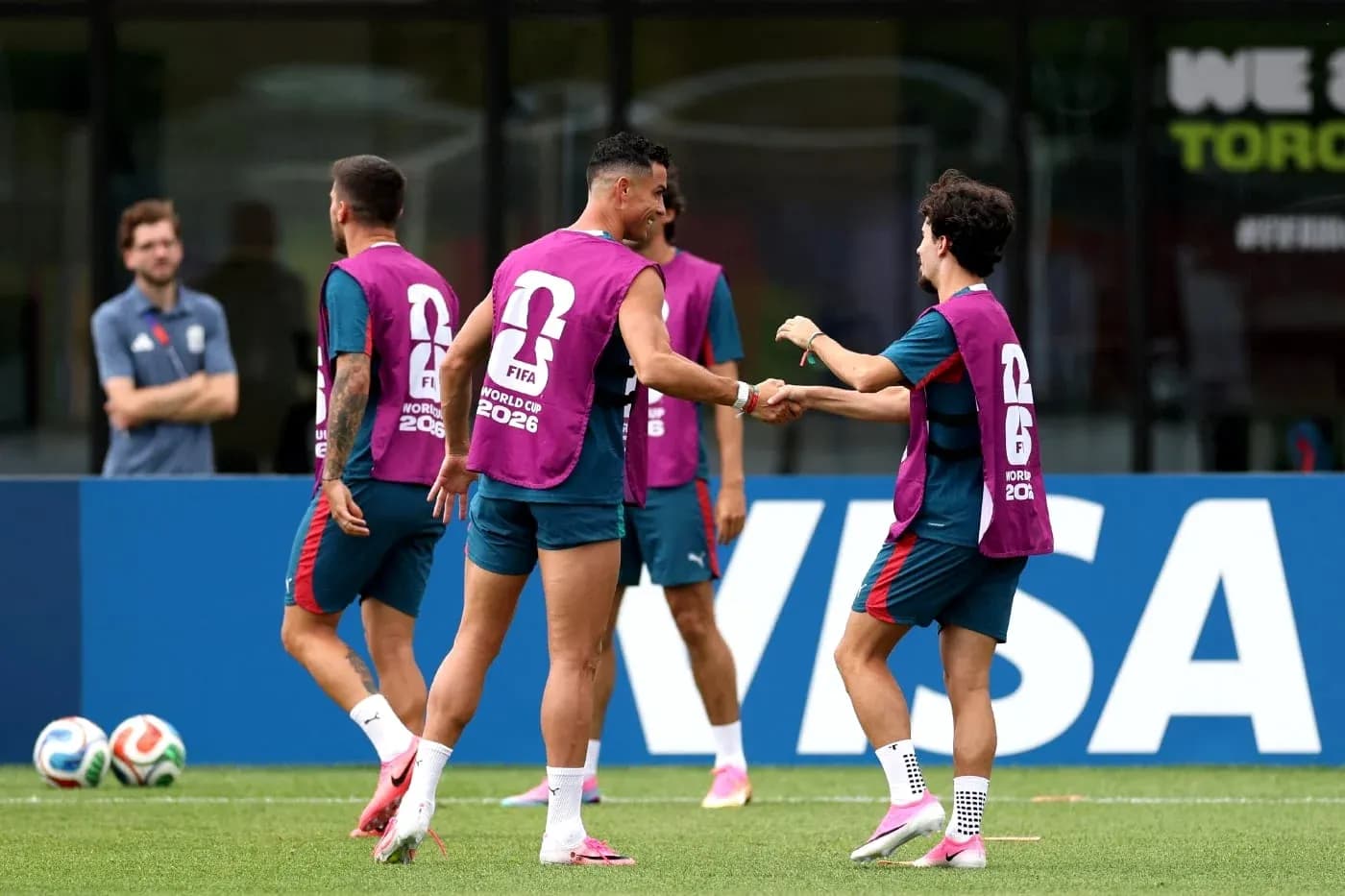 Cristiano Ronaldo entrenando para la Copa Mundial 2026