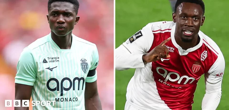 Jugadores de AS Monaco en acción durante un partido
