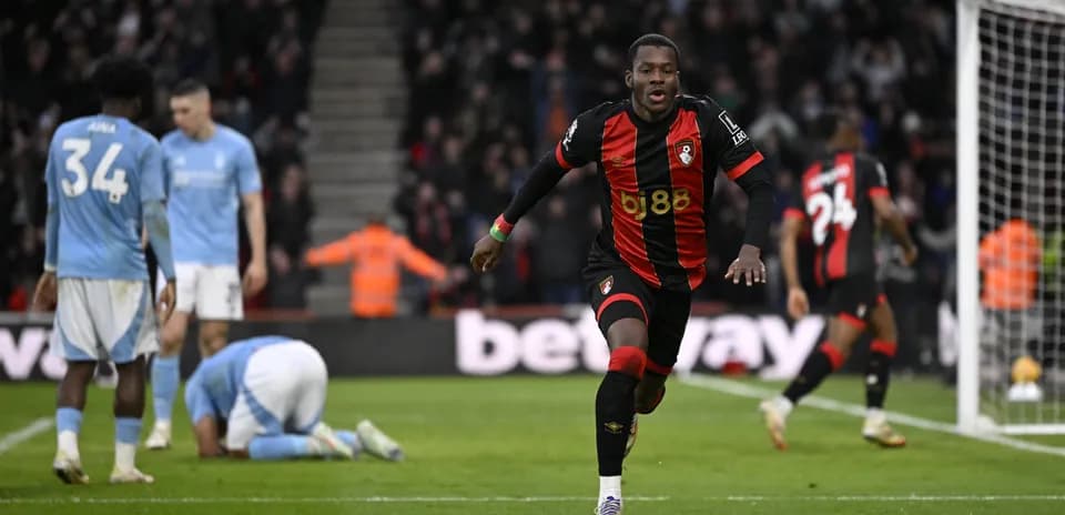 Jugador de Bournemouth celebrando un gol