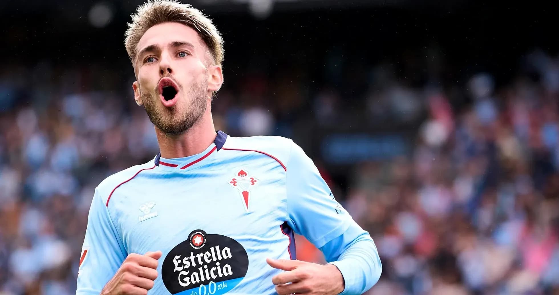 Jugador de Celta de Vigo celebrando un gol