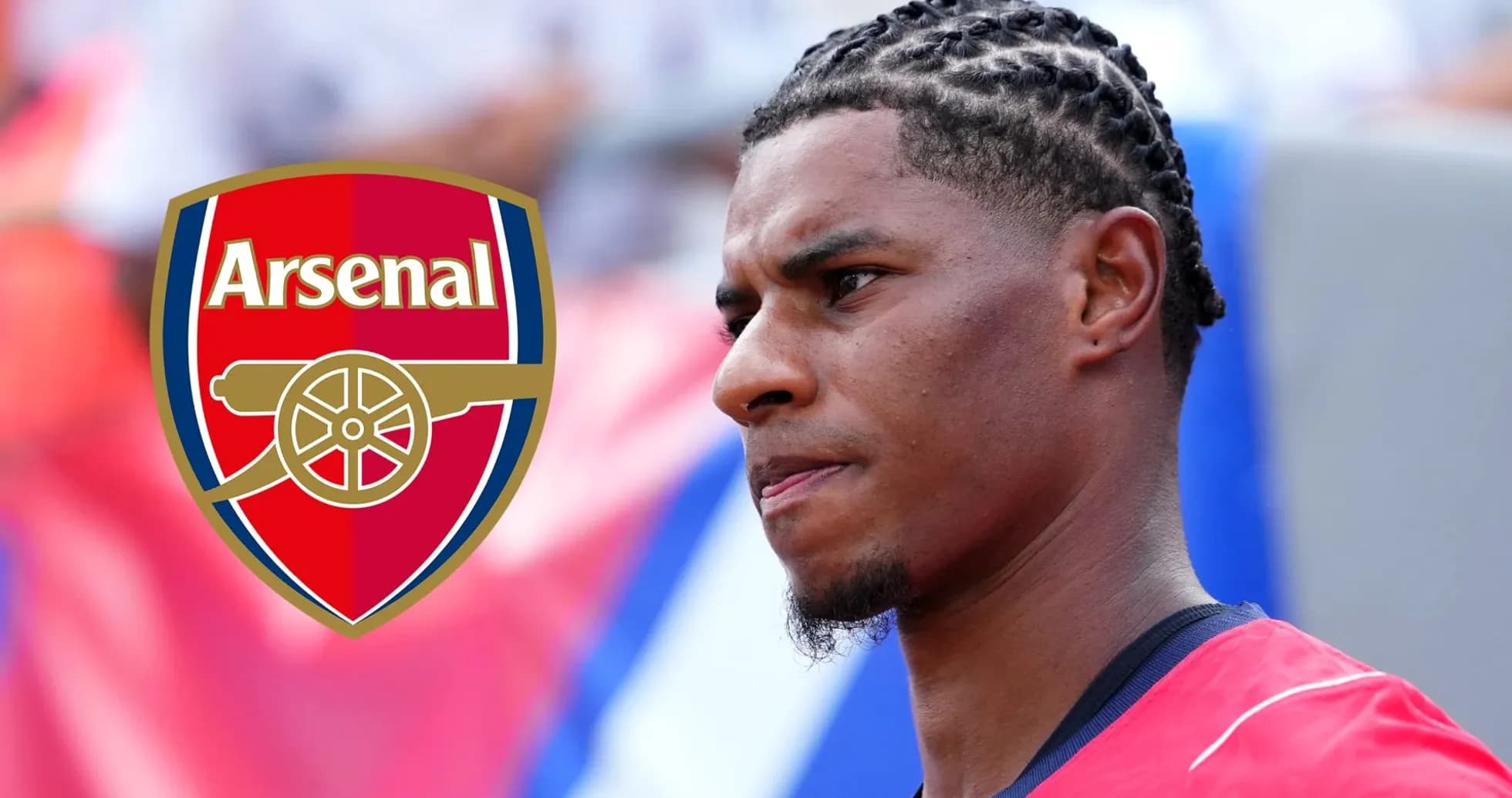 Jugador de Arsenal en primer plano antes del partido