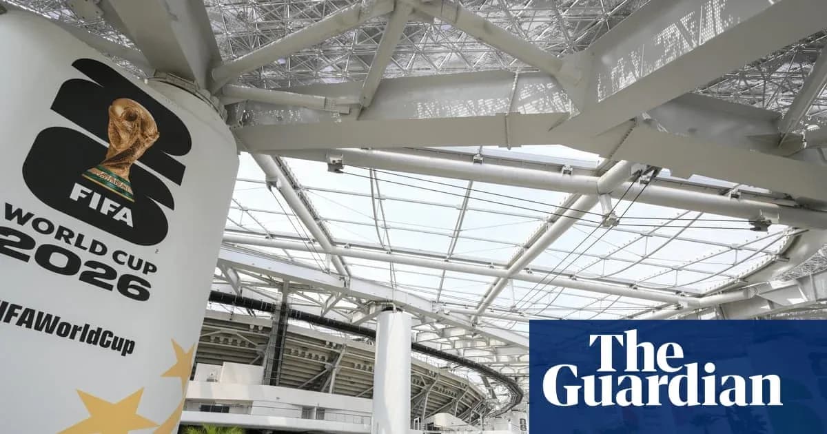 Estructura del estadio con logo de Copa Mundial 2026