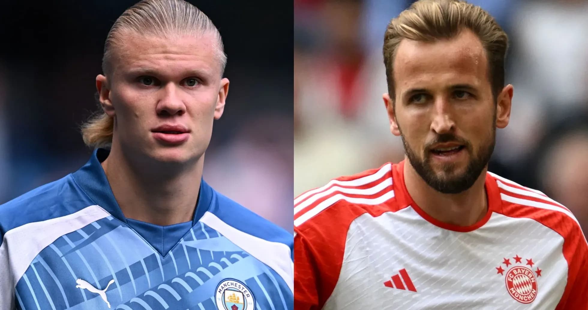 Erling Haaland y Harry Kane en uniforme de equipo