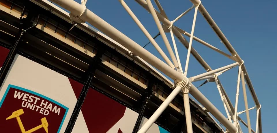 Vista del estadio de West Ham United en Londres