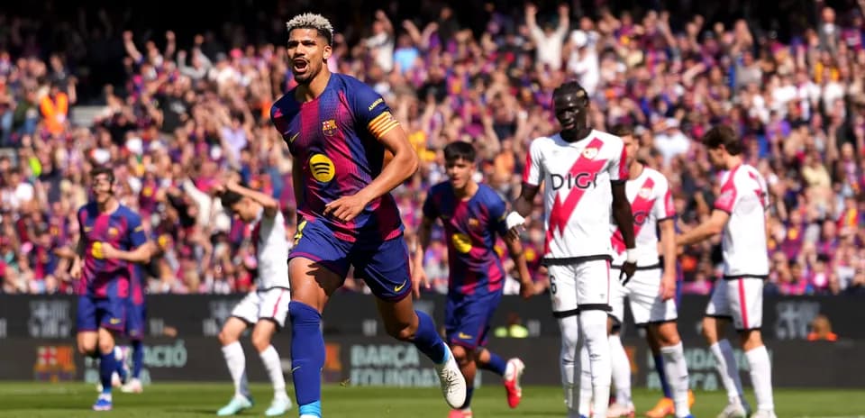Jugador del Barcelona celebrando un gol