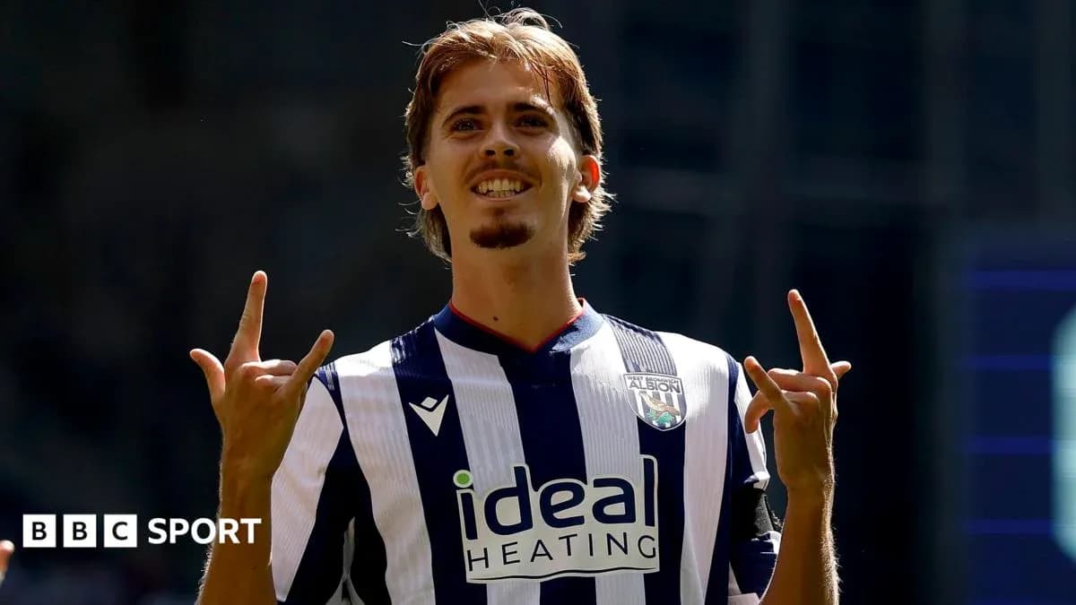 Jugador de West Bromwich Albion celebrando un gol