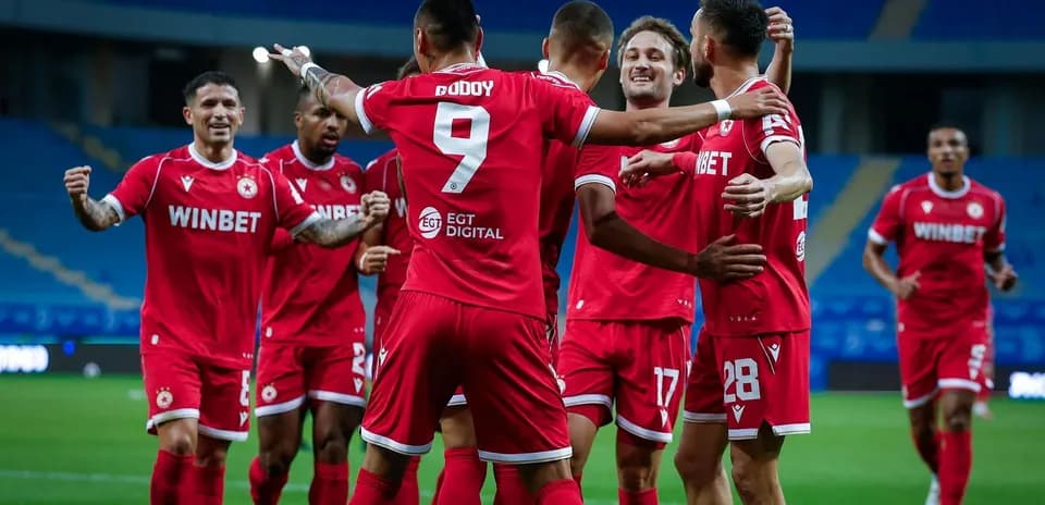 Celebración de gol del CSKA Sofía