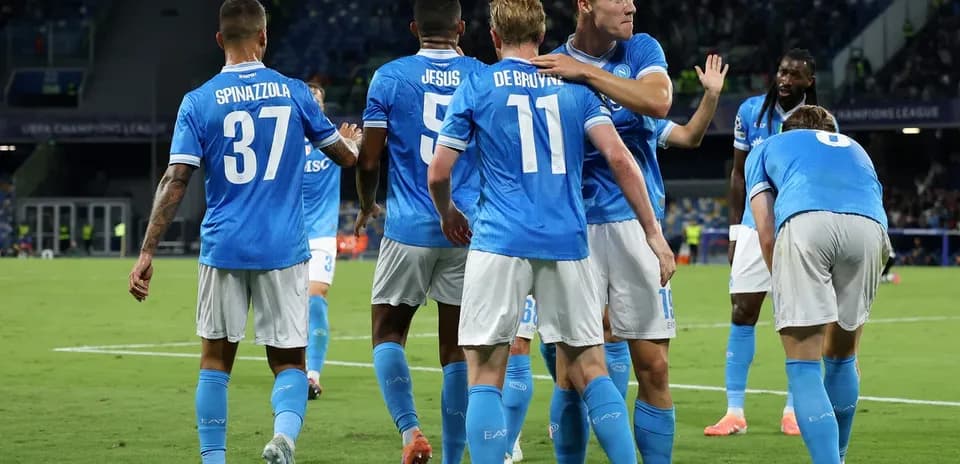 Jugadores del Napoli celebrando un gol