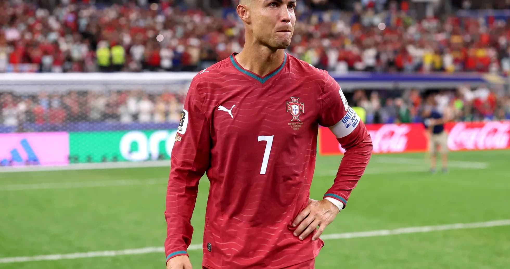 Cristiano Ronaldo en partido contra España