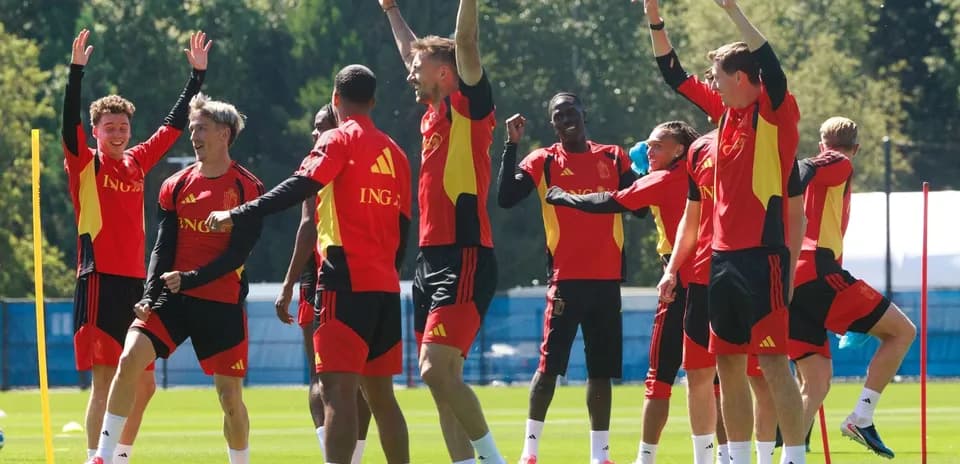 Entrenamiento de Bélgica antes del Mundial