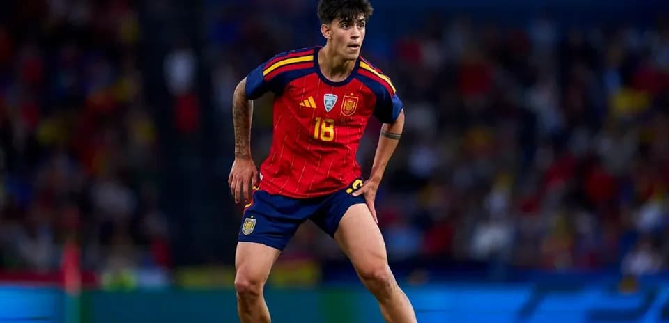 Jugador de España en acción durante un partido