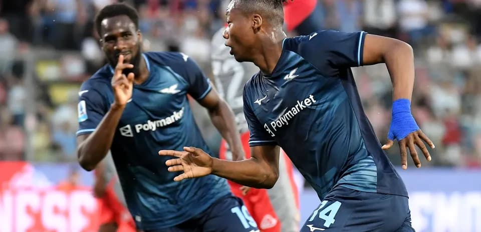 Jugadores de Lazio celebrando un gol