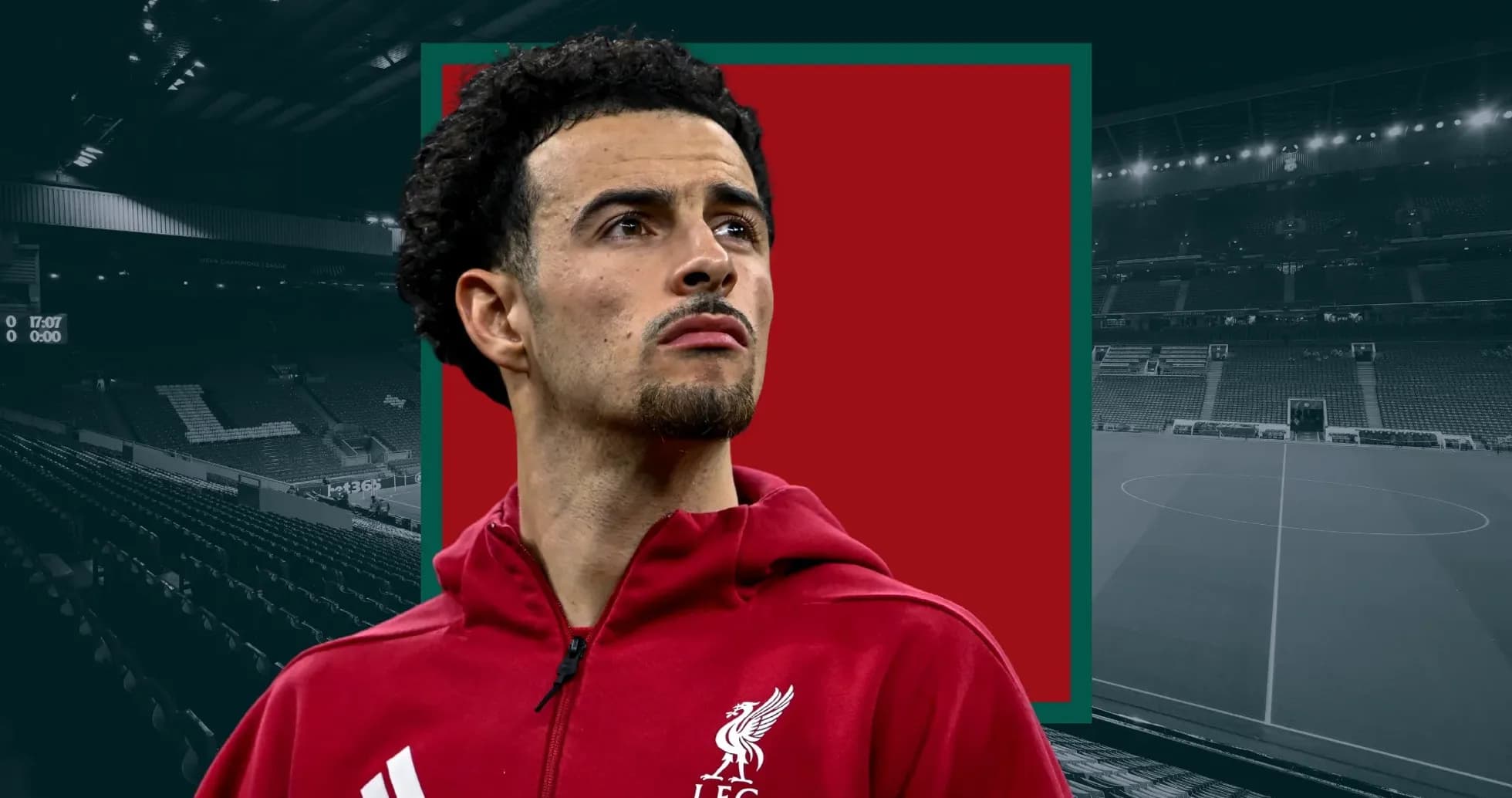 Jugador de Liverpool en vestimenta oficial en estadio