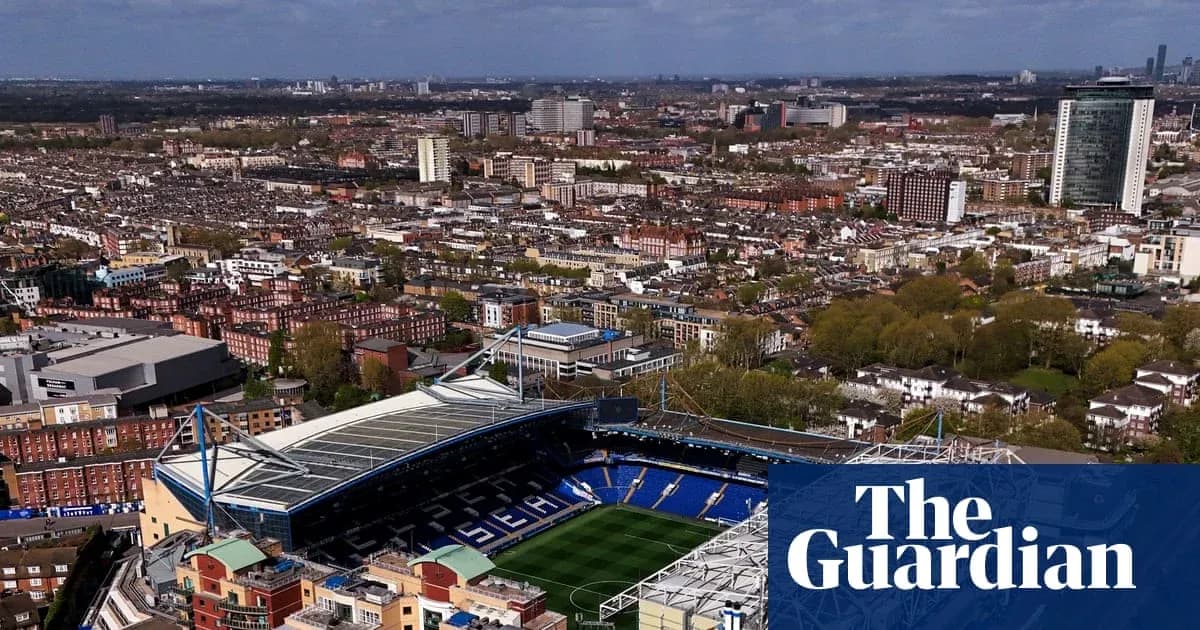 Vista aérea del estadio Stamford Bridge y alrededores Vista aérea del estadio Stamford Bridge y alrededores