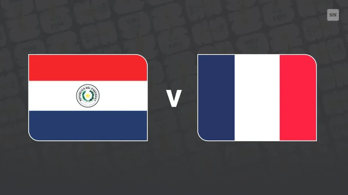 Banderas de Paraguay y Francia en el partido Banderas de Paraguay y Francia en el partido