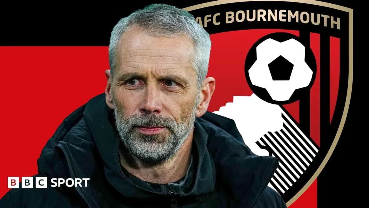 Entrenador de AFC Bournemouth con fondo del club Entrenador de AFC Bournemouth con fondo del club