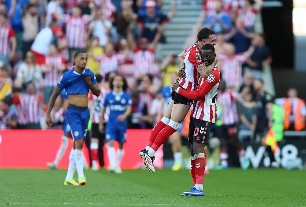 Celebración de los jugadores de Sunderland en el partido Celebración de los jugadores de Sunderland en el partido