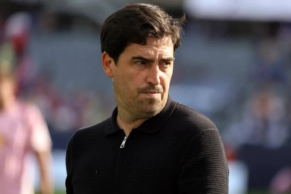 Entrenador observando el partido desde la línea lateral Entrenador observando el partido desde la línea lateral