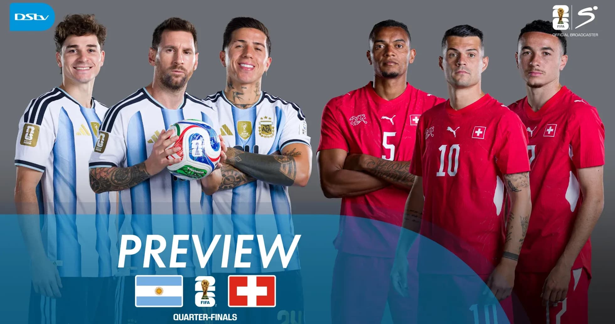 Jugadores de Argentina y Suiza en previo de cuartos Jugadores de Argentina y Suiza en previo de cuartos